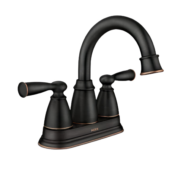 Moen Banbury 84943BRB Double-Handle Centerset Bathroom Faucet – Mediterranean Bronze, Classic & Durable Design