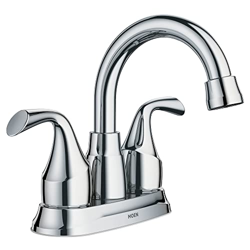 Moen Essie 84128 2-Handle Centerset Bathroom Faucet – Chrome Finish, Elegant & Durable Design