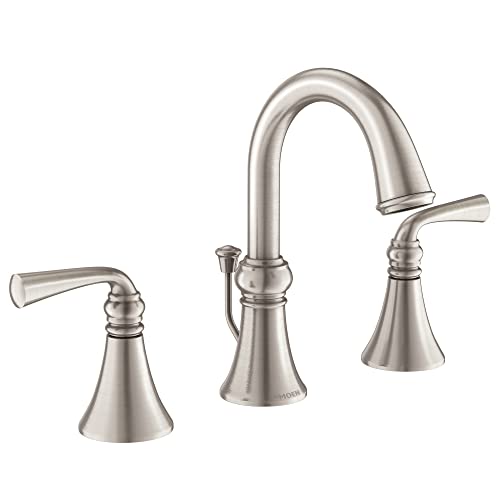 Moen EVA TV6420BN Brushed Nickel 2-Handle Widespread Bathroom Faucet – Elegant & Durable Design