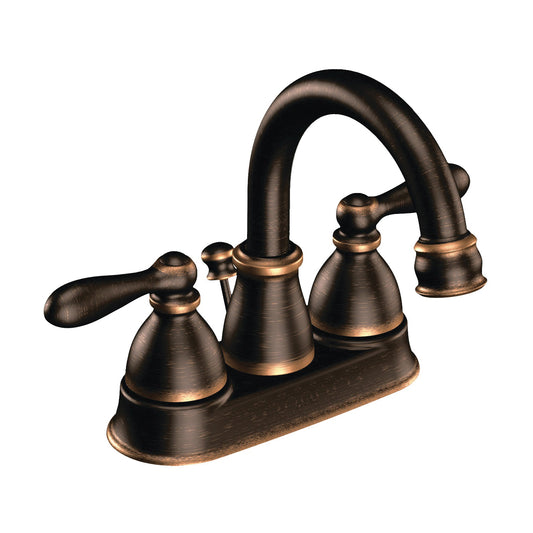 Moen Caldwell WS84667BRB 2-Handle Centerset Bathroom Faucet – Brushed Bronze, Elegant & Durable Design