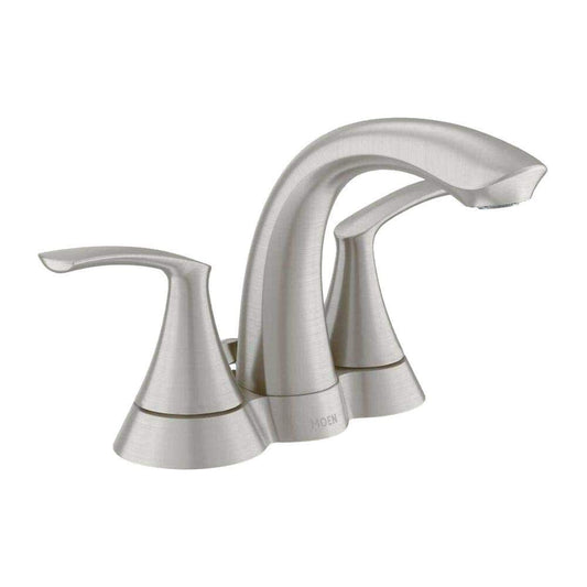 Moen Darcy WS84550SRN 2-Handle Centerset Bathroom Faucet – Spot Resist Nickel, Elegant & Durable Design