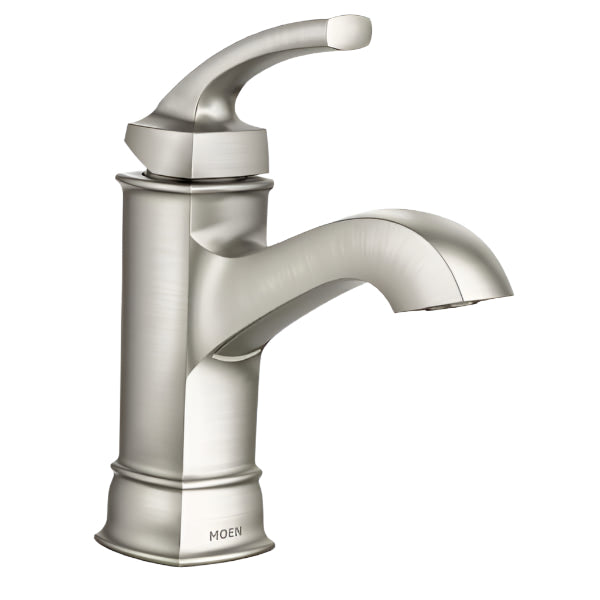 Moen Hensley WS84414MSRN 1-Handle Bathroom Faucet – Spot Resist Brushed Nickel, Modern Design