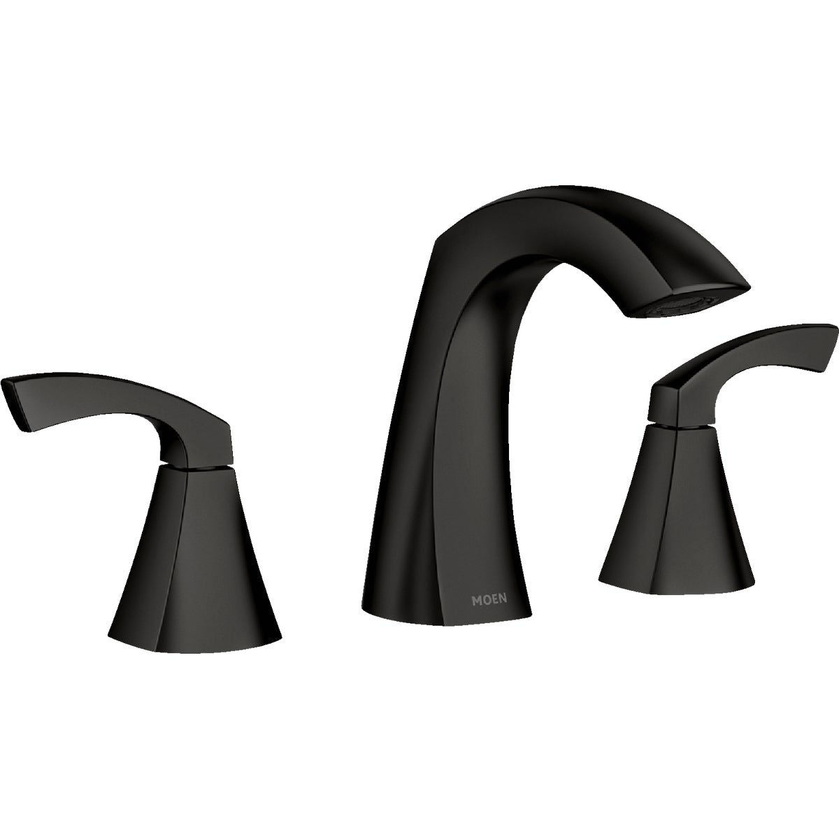 Moen Lindor 84504BL 2-handle Lever Widespread Bathroom Faucet, Matte Black