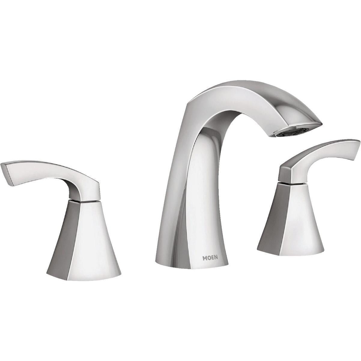 Moen Lindor 84504 Chrome 2-Handle Widespread Bathroom Faucet - Modern Design, Durable Construction