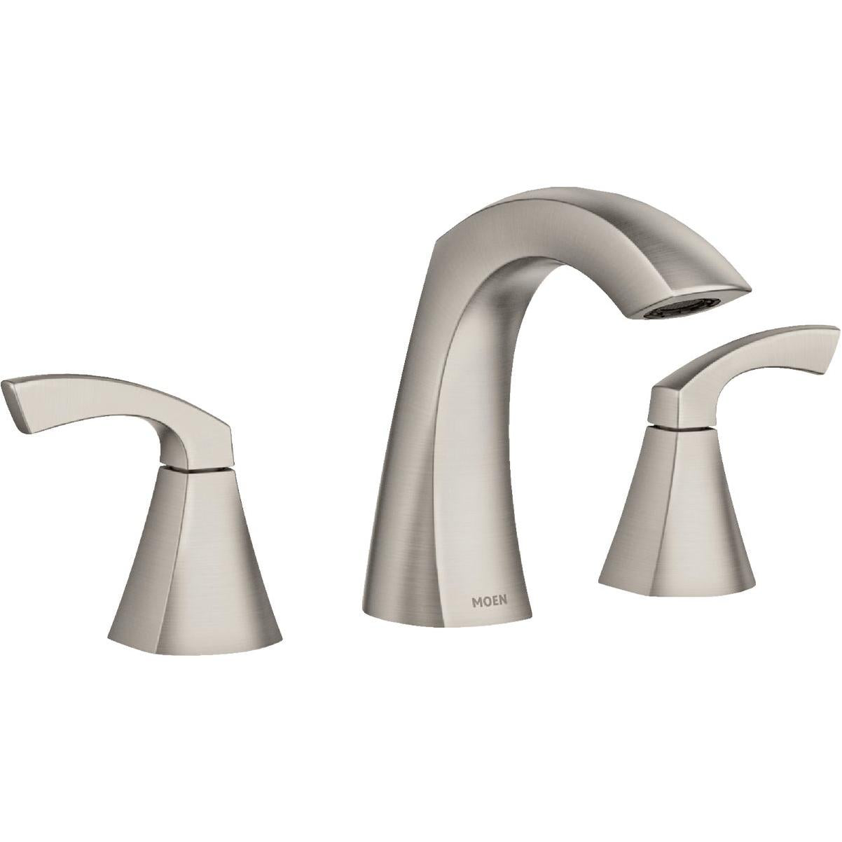 Moen Lindor 84504SRN 2-Handle Widespread Bathroom Faucet – Spot Resist Stainless, Modern Design