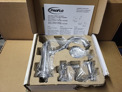 NEW PROFLO PF4870CP CHROME BARTLETT DECK MOUNTED Bartlett Deck ROMAN TUB FILLER.