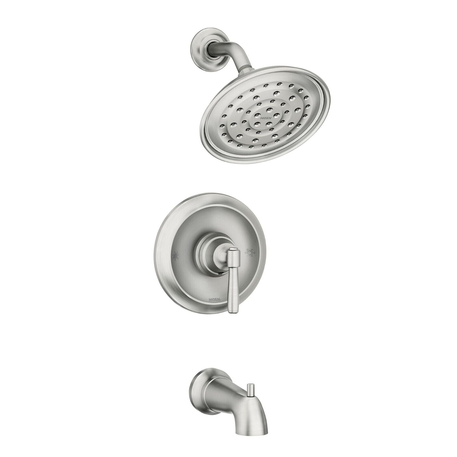 Moen Halle 82970SRN Tub Shower Faucet Spot Resist Brushed Nickel