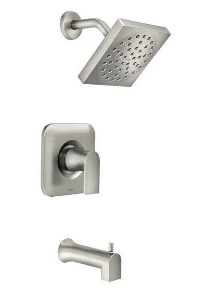 Moen Genta 82760SRN Tub and Shower Kit In Spot Resistant Brushed Nickel