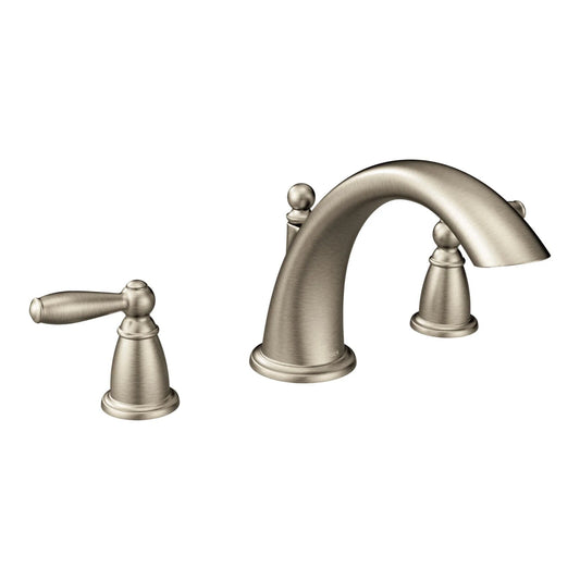 Moen Brantford T933BN 2-Handle Roman Tub Faucet Trim Brushed Nickel - No Valve