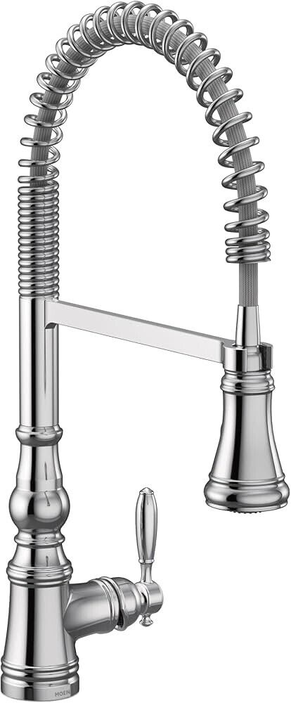 Moen Weymouth S73104EWC Spring Pulldown Kitchen Faucet W Power Boost -  Chrome