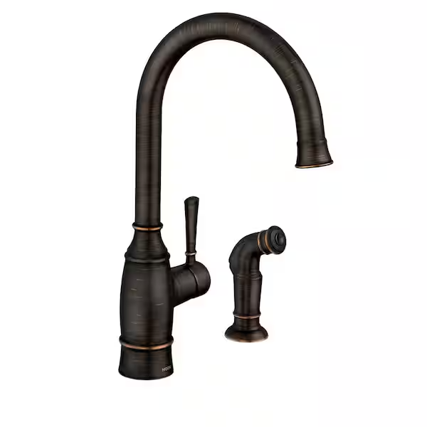 Moen Noell 87506BRB Single Handle Standard Kitchen Faucet with Side Sprayer