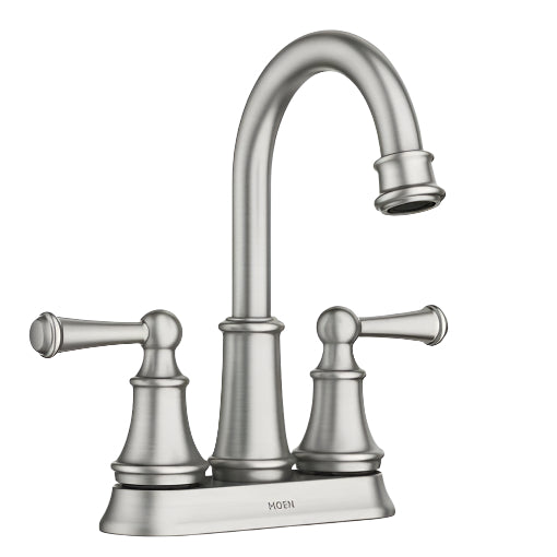 Moen Brecklyn 84162SRN 2-Handle Bathroom Faucet – Spot Resist Nickel, Durable & Easy to Maintain